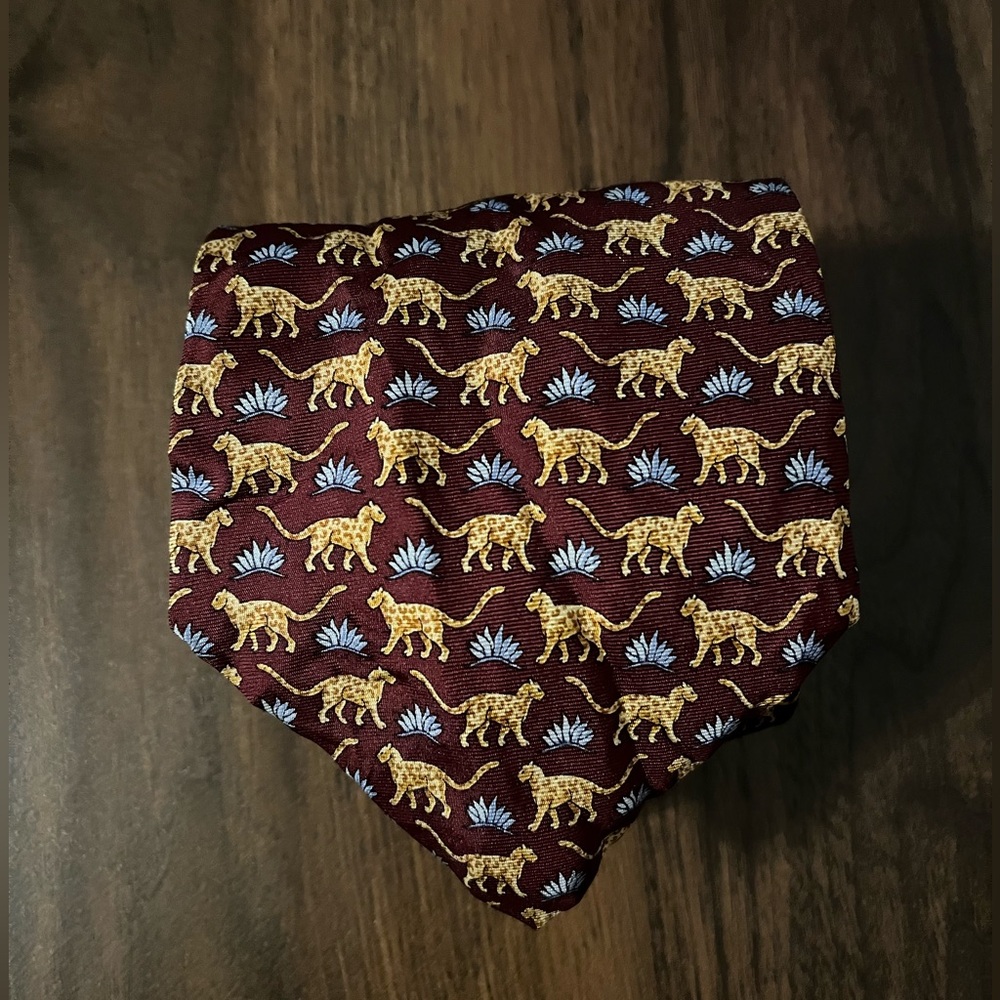 Mens 346 Brooks Brothers Cheetah Designer Silk Tie